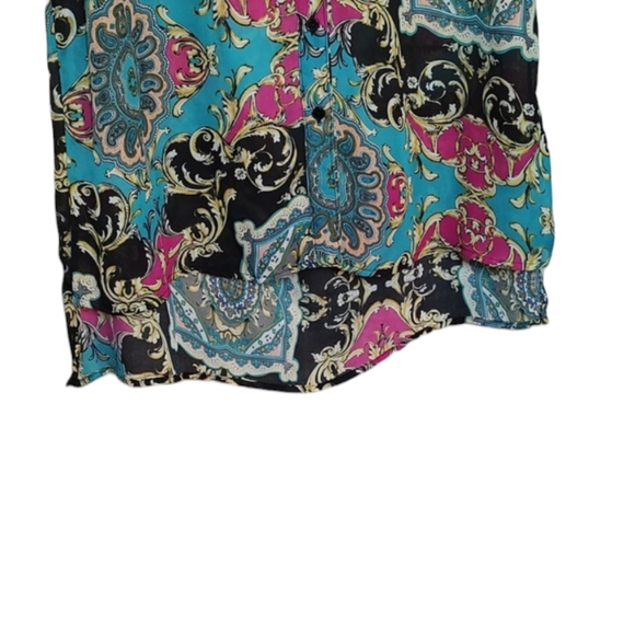 Sleeveless Multi Color Top w/ Cutout Back Area sz Large by Red Camel - Picture 7 of 8